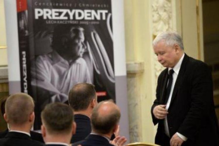Prezes PiS Jarosław Kaczyński podczas premiery książki “Prezydent Lech Kaczyński 2005-2010”. Fot. PAP/J. Turczyk 