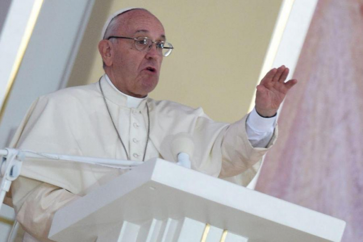 Papież Franciszek przemawia na krakowskich Błoniach. 28.07.2016. Fot. PAP/J. Turczyk 