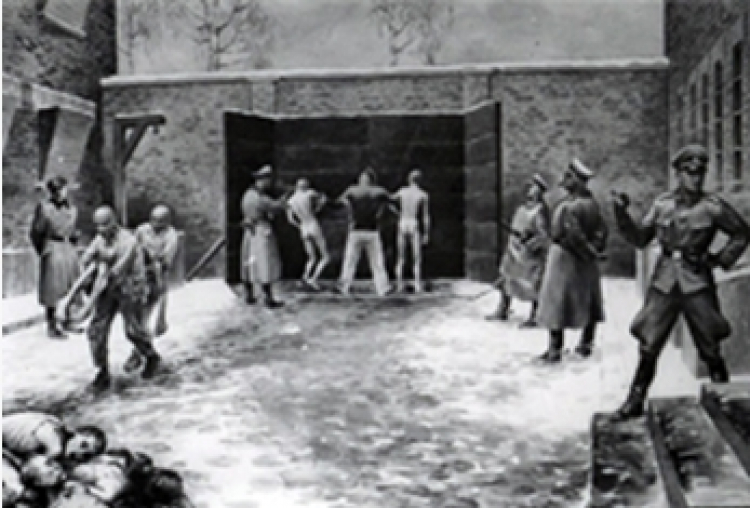 Egzekucja pod Ścianą Straceń, obraz b. więźnia Władysława Siwka