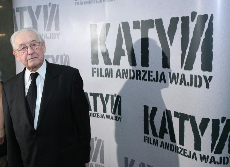 Andrzej Wajda podczas premiery filmu "Katyń" 2007 r. Fot. PAP/R. Pietruszka