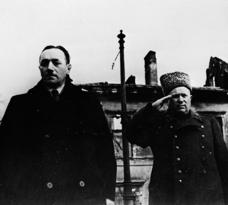 Bolesław Bierut i Nikita Chruszczow. Fot. PAP/CAF