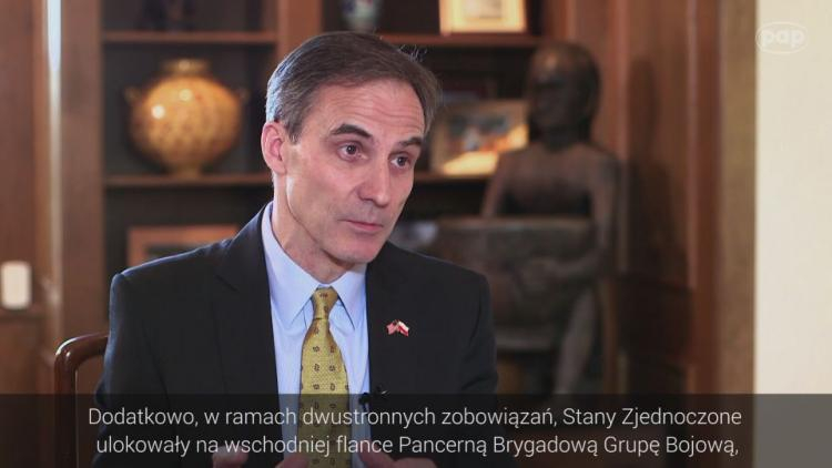 Ambasador USA w Polsce Paul W. Jones. Źródło: serwis wideo PAP
