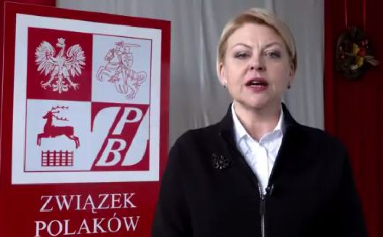 Andżelika Borys, prezes Związku Polaków na Białorusi. Źródło: youtube/ZPB