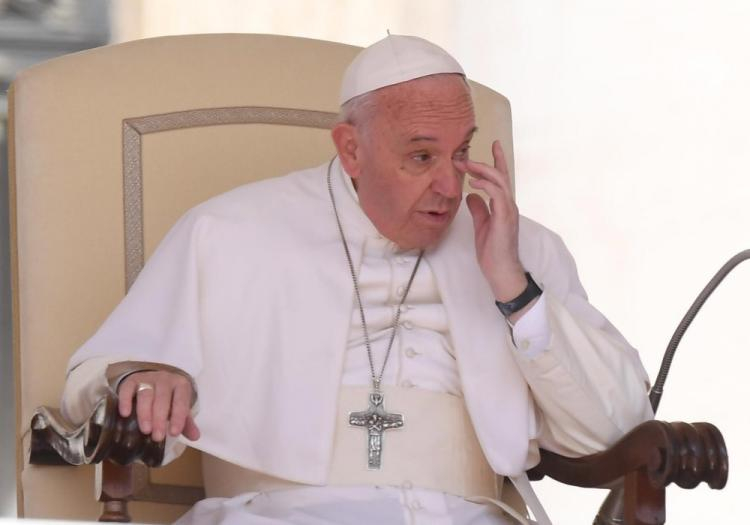 Papież Franciszek podczas audiencji generalnej 3 maja 2017 r. Fot. PAP/EPA