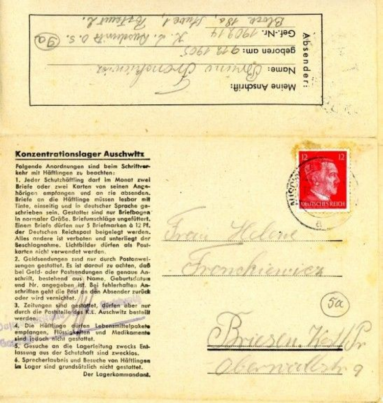 Zbiory z archiwum Władysława Ratha, przekazane przez jego rodzinę Muzeum Auschwitz. Źródło: Muzeum Auschwitz
