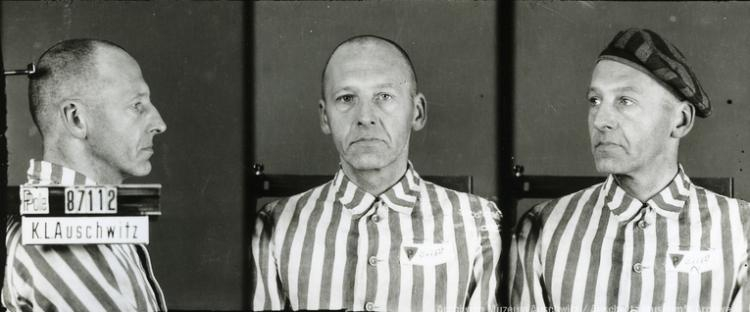 Jerzy Brandhuber - zdjęcie wykonane przez obozowe Gestapo. Źródło: cyra/blog