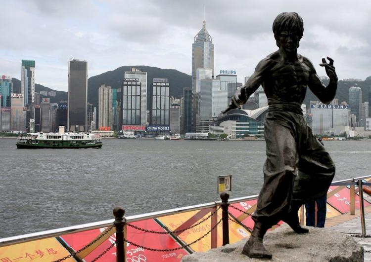 Pomnik Bruce'a Lee w Hong Kongu. Fot. PAP/EPA