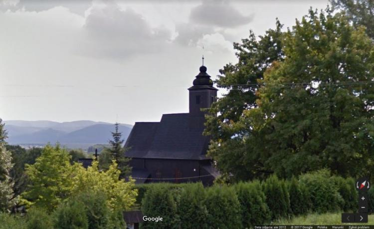 Kościół św. Wawrzyńca w Bielowicku. Źródło: Google Maps - Street View