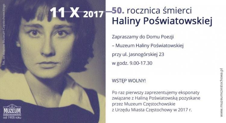 50. rocznica śmierci Haliny Poświatowskiej. Źródło: Muzeum Częstochowskie