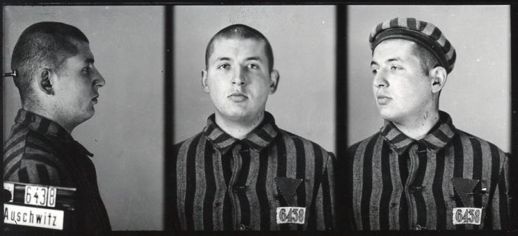Stanisław Gustaw Jaster, zdjęcie wykonane przez obozowe gestapo. Źródło: Muzeum Auschwitz