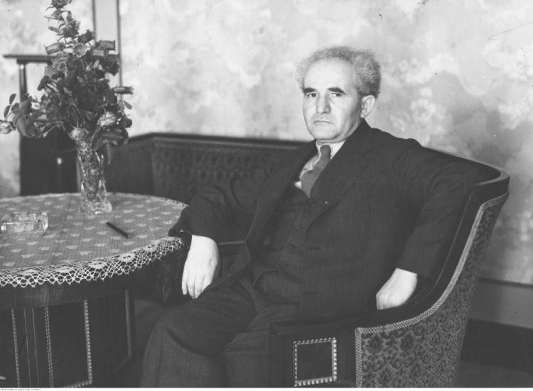 Dawid Ben Gurion. 1936 r. Fot. NAC