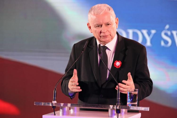 Prezes PiS Jarosław Kaczyński. Kraków, 11.11.2017. Fot. PAP/S. Rozpedzik