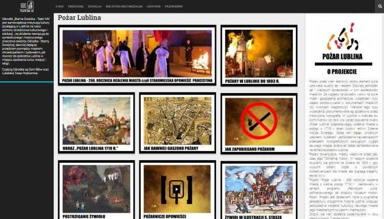 Portal edukacyjny o pożarach w historii Lublina
