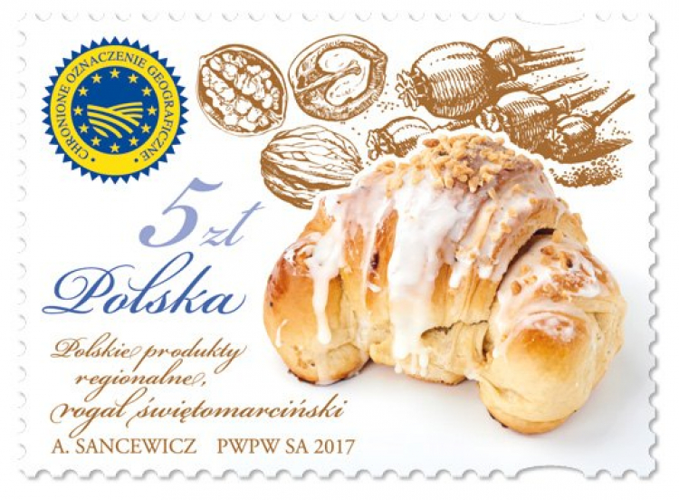 Rogal świętomarciński - znaczek Poczty Polskiej