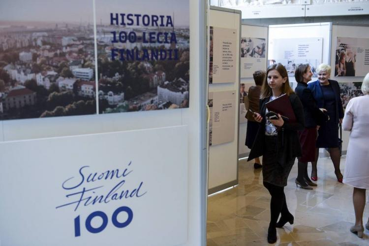 Otwarcie wystawy „Historia 100-lecia Finlandii", 10 bm. w Sejmie. Fot. PAP/J. Kamiński