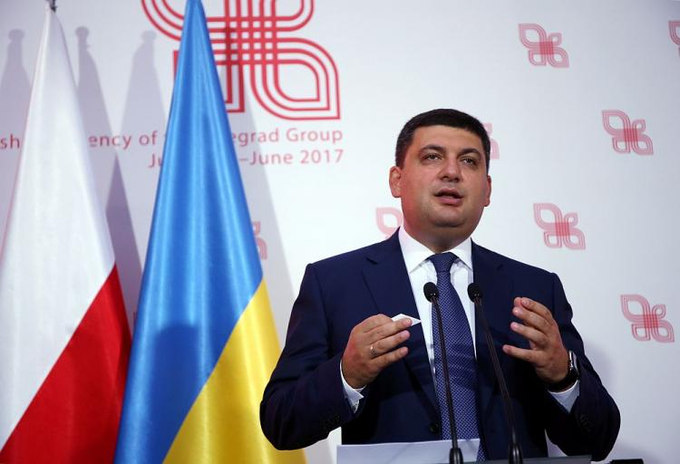Premier Ukrainy Wołodymyr Hrojsman. 2016 r. Fot. PAP/G. Momot