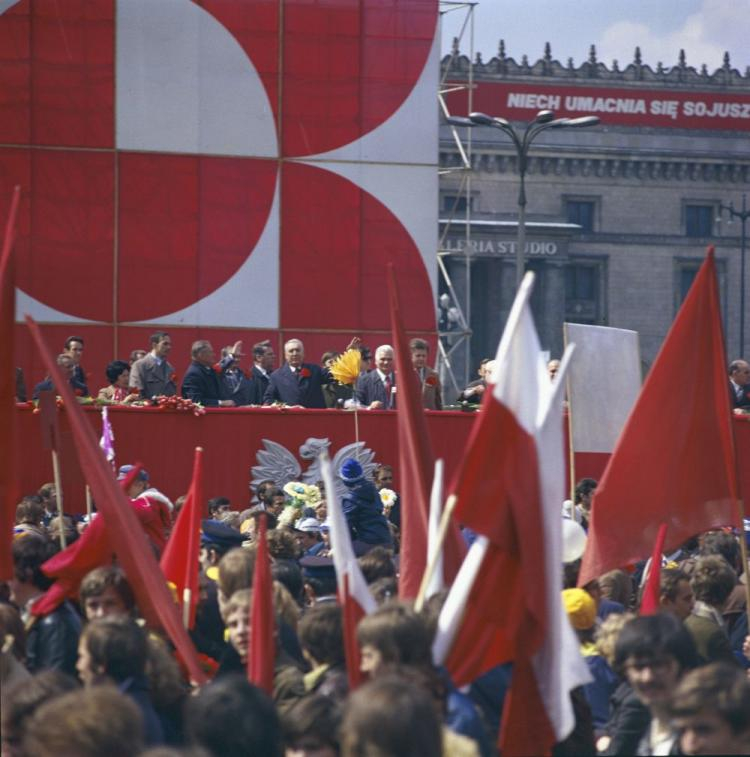 Obchody Święta Pracy w 1979 r. Fot. PAP/L. Łożyński