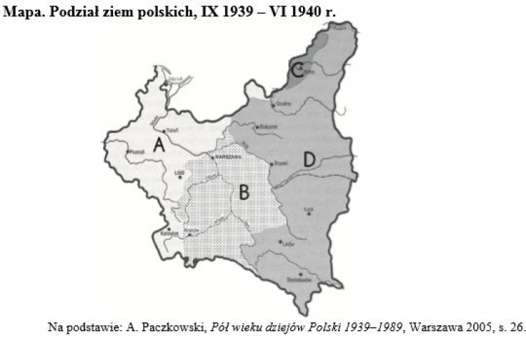 Na podstawie: A. Paczkowski, Pół wieku dziejów Polski 1939–1989, Warszawa 2005, s. 26. 