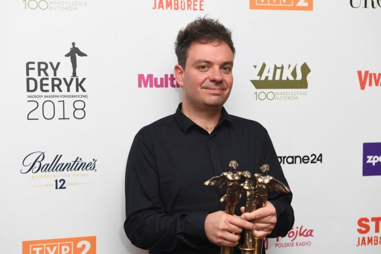Maciej Obara podczas gali 24. edycji Nagród Akademii Fonograficznej Fryderyki 2018. Fot. PAP/M. Kmieciński
