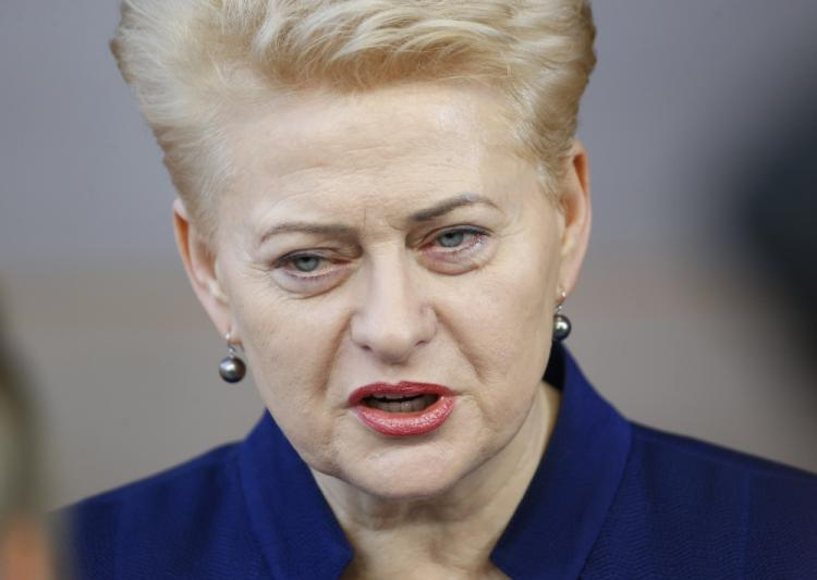 Prezydent Litwy Dalia Grybauskaitė. Fot. PAP/EPA/J. Warnand