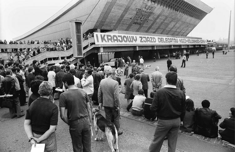 I Krajowy Zjazd Delegatów NSZZ "Solidarność". Gdańsk, 09.1981. Fot. PAP/CAF/J. Uklejewski