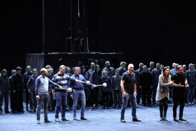 Próba opery "Turandot" Giacoma Pucciniego w reżyserii Marka Weissa-Grzesińskiego w Operze i Filharmonii Podlaskiej. Fot. PAP/A. Reszko
