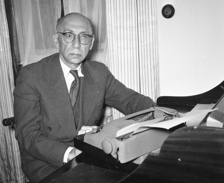 Antoni Słonimski. Warszawa 1956 r. Fot. PAP/A. Mottl