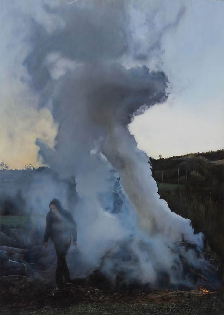 Obraz Karola Palczaka „Dym”. Źródło: Galeria Bielska BWA