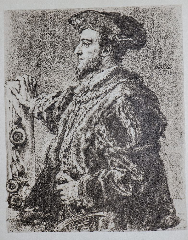 Zygmunt II August – rysunek Jana Matejki. Fot. PAP/Reprodukcja