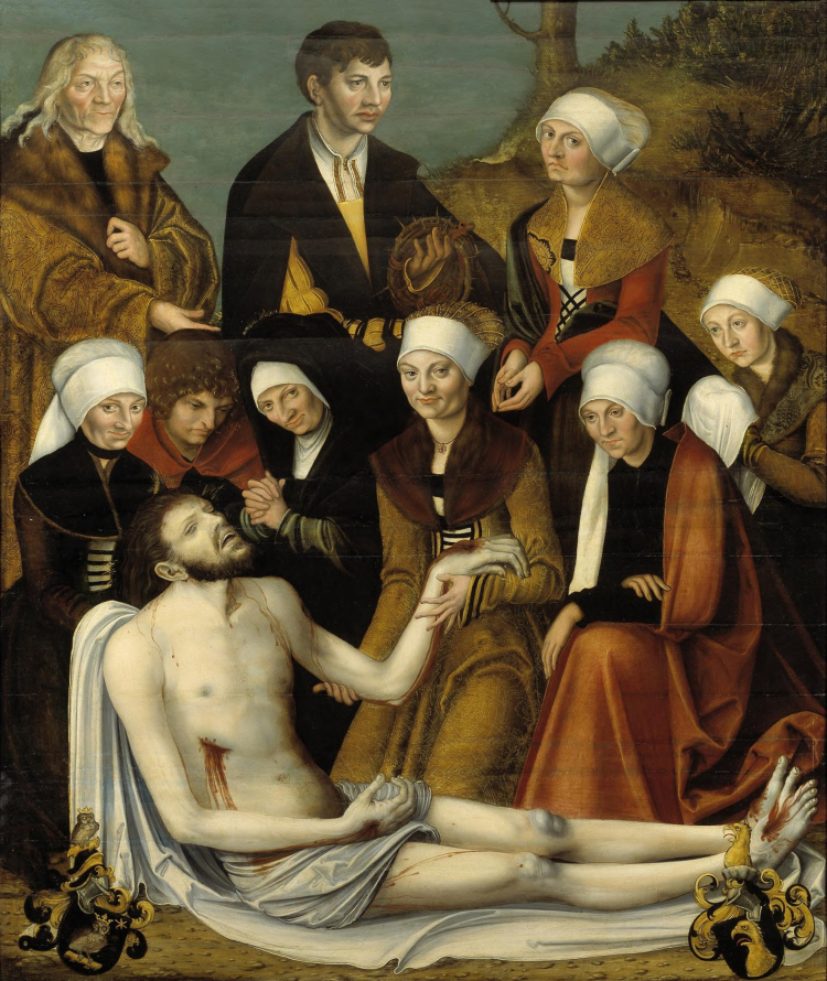 Obraz „Opłakiwanie Chrystusa” Lucasa Cranacha Starszego. Źródło: Wikipedia Commons