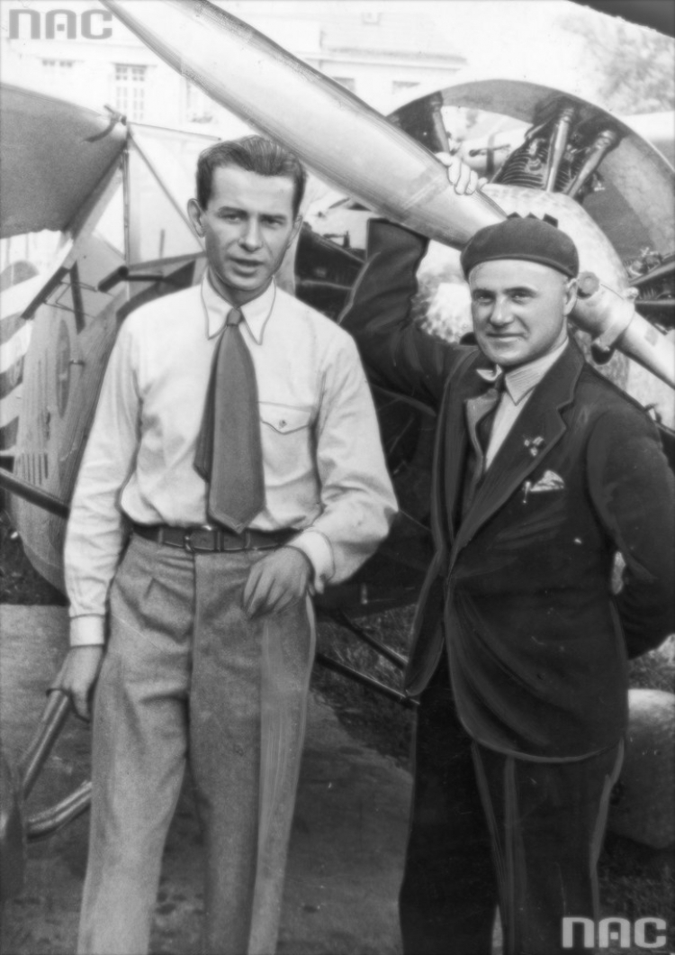 Stanisław Wigura i Franciszek Żwirko. Źródło: NAC