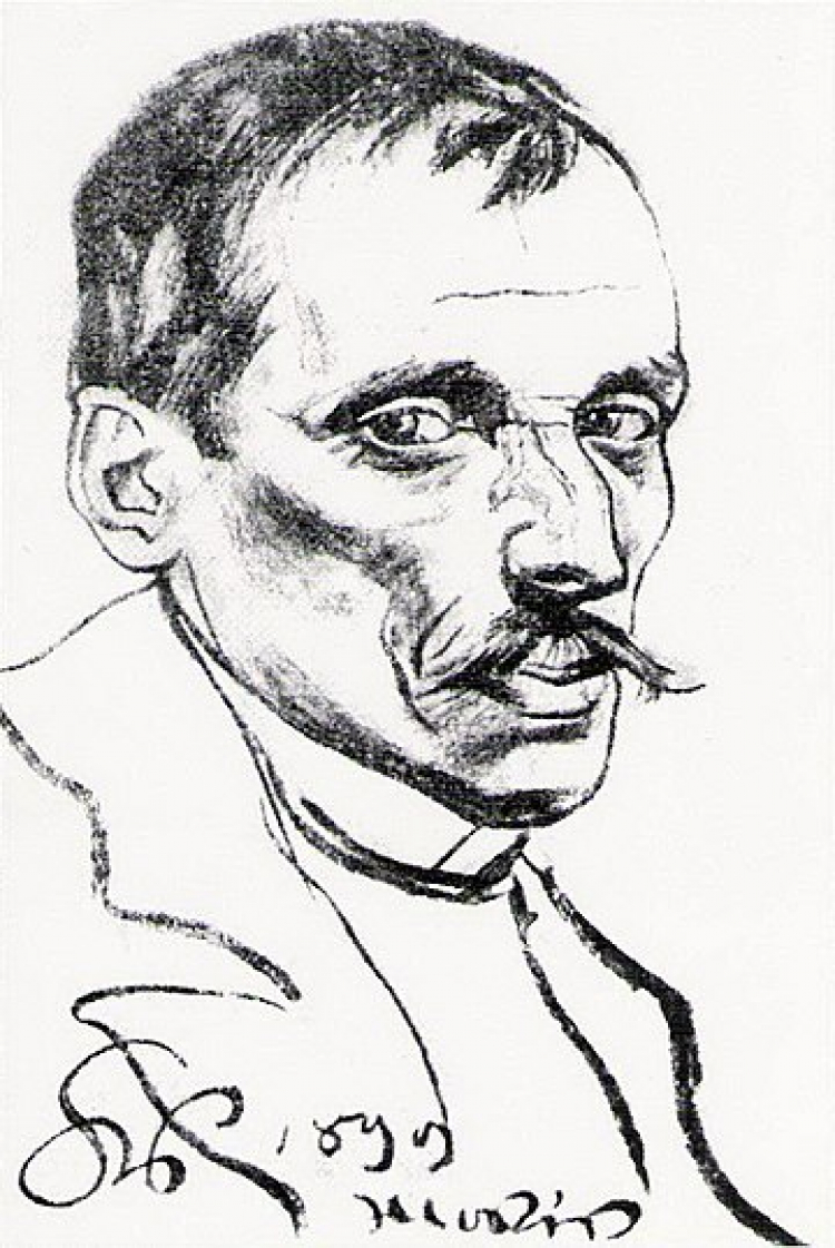 Portret Tetmajera autorstwa Stanisława Wyspiańskiego (1899). Źródło: Wikimedia Commons