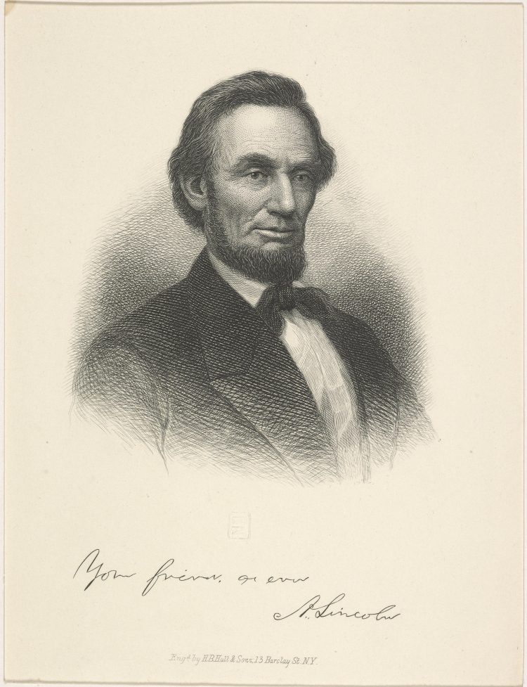 Abraham Lincoln na grafice z połowy XIX wieku. Źródło: Polona.