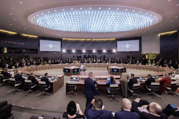 Posiedzenie Rady Północnoatlantyckiej z udziałem ministrów obrony państw NATO poświęcone m.in. wsparciu Ukrainy. 15.02.2024. Fot. PAP/EPA