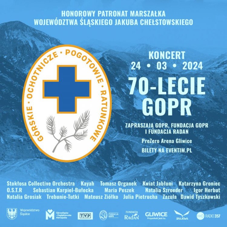 Koncert z okazji 70-lecia GOPR w PreZero Arenie Gliwice