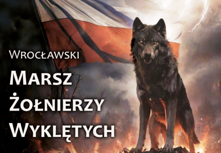 Plakat Wrocławskiego Marszu Żołnierzy Wyklętych 2024. Źródło: materiały organizatora.