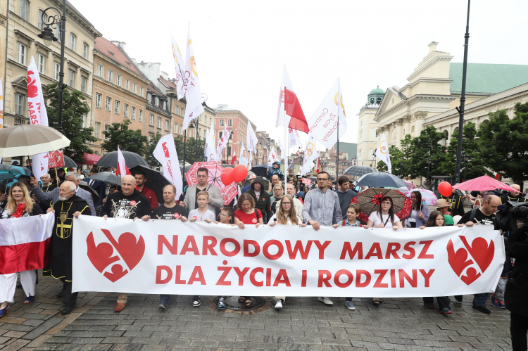 Marsz dla Życia i Rodziny na ulicach Warszawy, 2023 r. PAP/T. Gzell