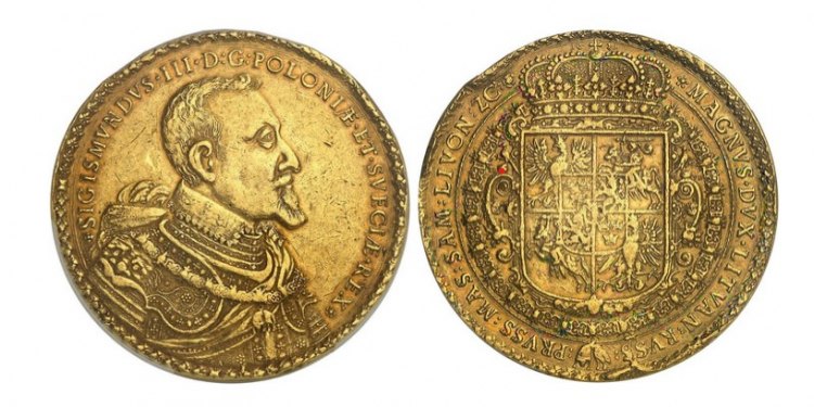 80 dukatów z wizerunkiem Zygmunta III Wazy. Fot. MDC Monnaies de Collection