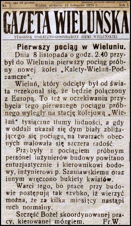 Prasowa zapowiedź otwarcia linii kolejowej Kalety - Podzamcze. Fot. Archiwum