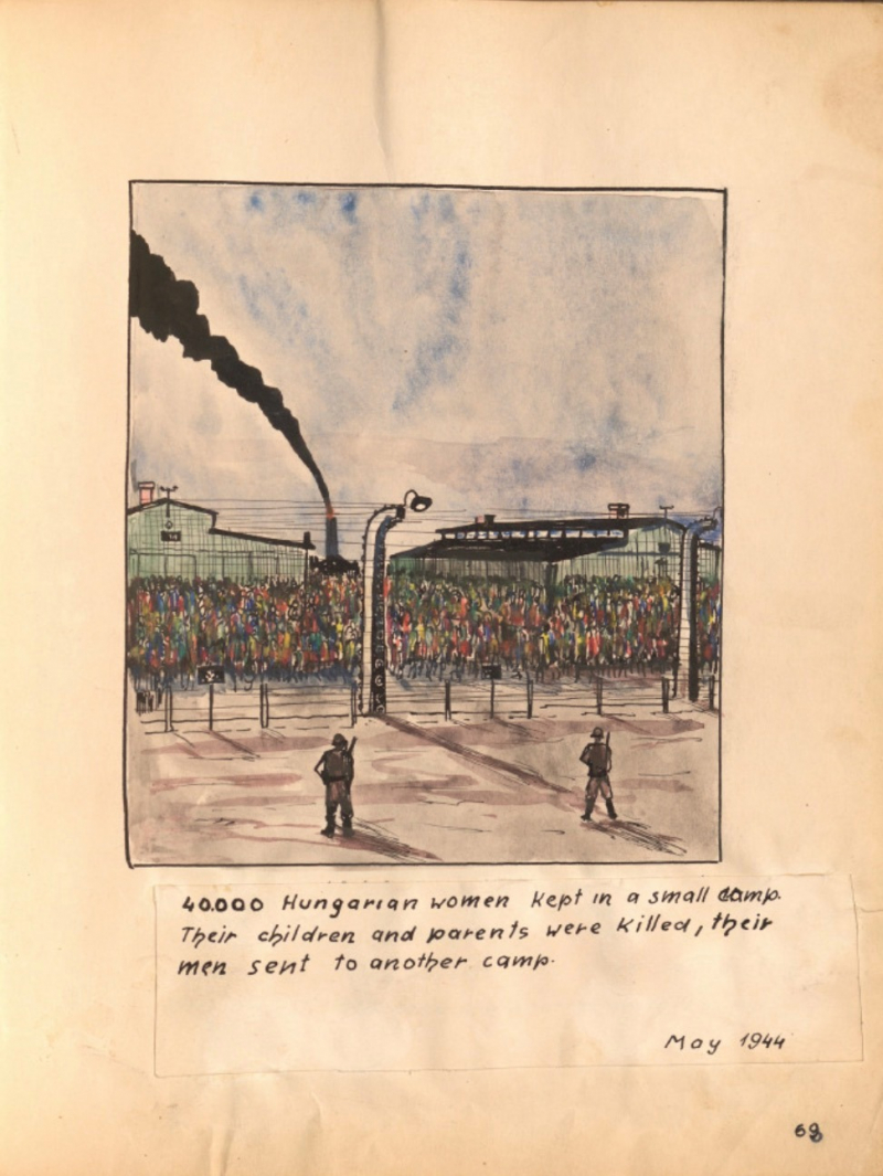 Muzeum Auschwitz pozyskało ilustrowany dziennik autorstwa ocalałego Alfreda Kantora. Fot. Auschwitz Memorial / Muzeum Auschwitz﻿