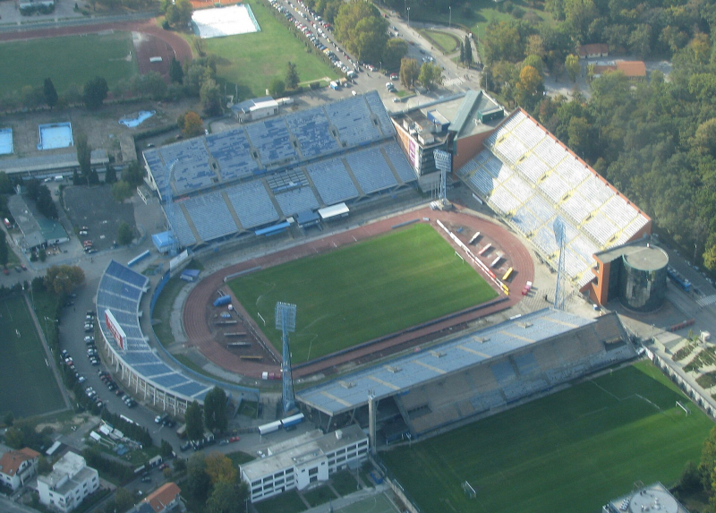 Stadion Maksimir. Fot. Suradnik13, CC BY-SA 4.0 <https://creativecommons.org/licenses/by-sa/4.0>, via Wikimedia Commons