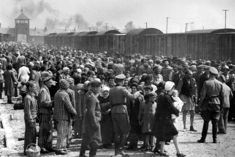 Obóz Auschwitz-Birkenau, maj 1944 r. Fot. Wikimedia Commons