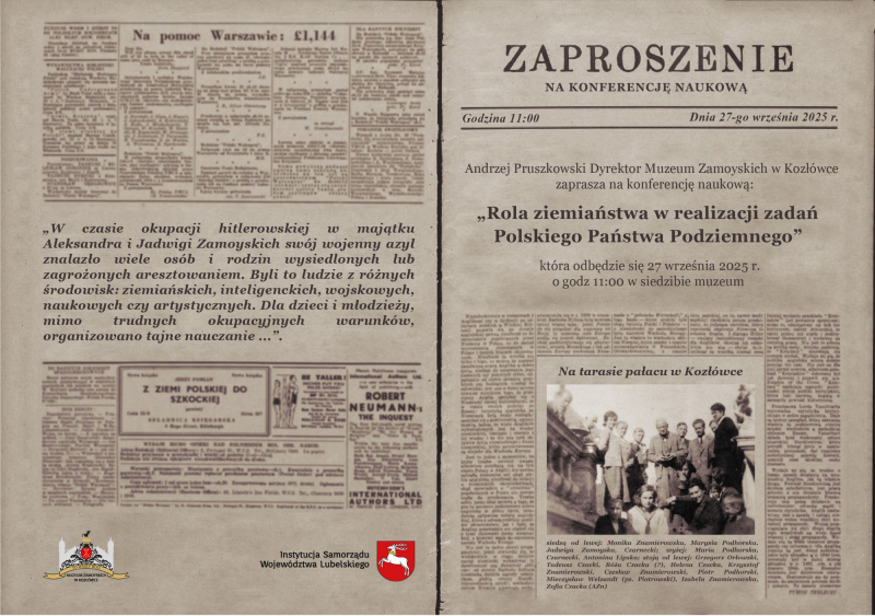 Plan konferencji w Muzeum Zamoyskich w Kozłówce. Fot. materiały prasowe