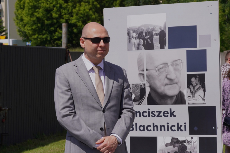 Robert Derewenda, dyrektor oddziału IPN w Lublinie na wystawie poświęconej ks. Franciszkowi Blachnickiemu, fot. IPN Lublin