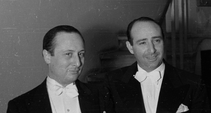 Władysław Szpilman (z lewej) i Bronisław Gimpel. Fot. PAP/CAF