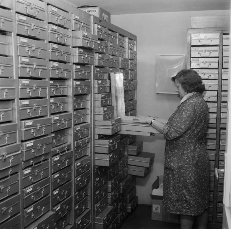 Warszawa, październik 1978 r. Archiwum negatywów i pozytywów Centralnej Agencji Fotograficznej Fot. PAP/Andrzej Rybczyński