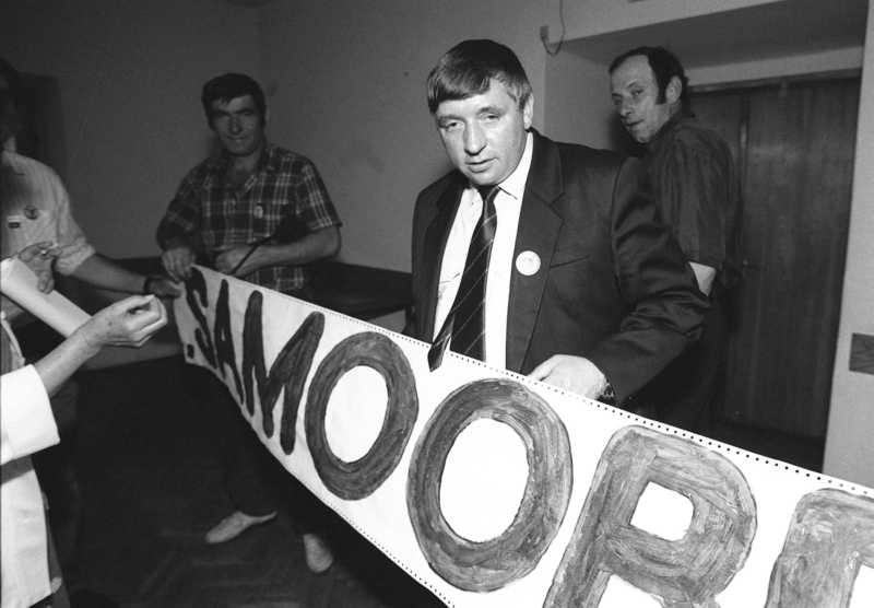 26.04.1992 r. Andrzej Lepper Fot. PAP/CAF-Wójcik/AW
