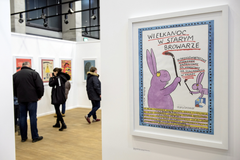 Wystawa "Bohdan Butenko: Plakaty" w Centrum Spotkania Kultur w Lublinie w 2017 r. Fot. PAP/Wojciech Pacewicz