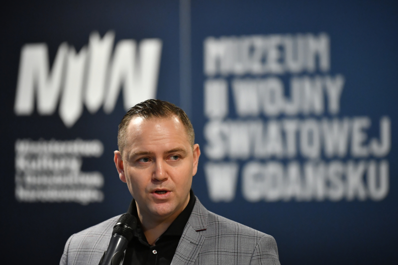 Karol Nawrocki jako dyrektor Muzeum II Wojny Światowej w Gdańsku, styczeń 2021 r. Fot. PAP/Adam Warżawa