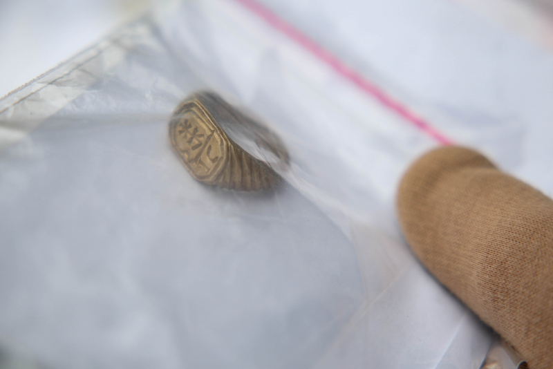 Konferencja prasowa na Wawelu w Krakowie, o archeologicznych odkryciach w związku z zakończoną częścią: „Remontu konserwatorskiego Bastionu Władysława IV z pomnikiem konnym Tadeusza Kościuszki”. Fot. PAP/Łukasz Gągulski